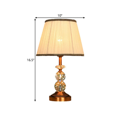 AURELIA - Tafellamp met facetgeslepen kristallen bollen en taps toelopende vorm