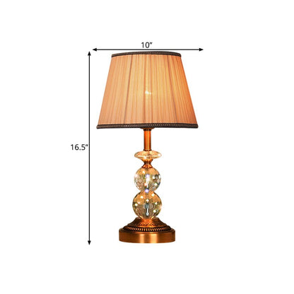 AURELIA - Tafellamp met facetgeslepen kristallen bollen en taps toelopende vorm