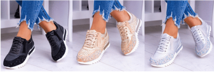 Moderne dames sneaker met speels patroon en dempende zool – Vistana BoldLine - Glamorix