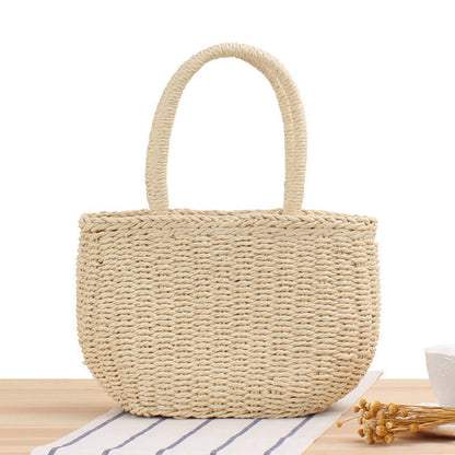 Handgemaakte stro tas met boho charme – Seravéa ShoreGlow - Glamorix