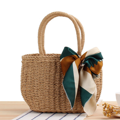 Handgemaakte stro tas met boho charme – Seravéa ShoreGlow - Glamorix