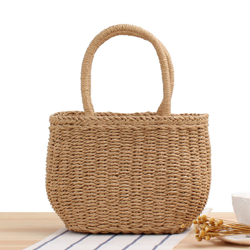 Handgemaakte stro tas met boho charme – Seravéa ShoreGlow - Glamorix