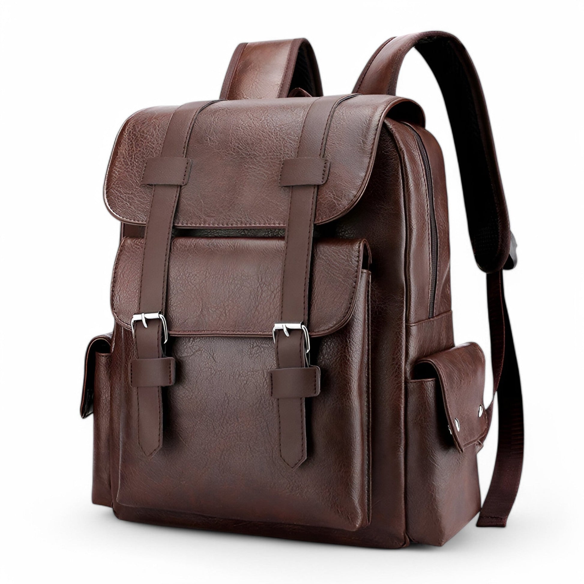 Luxe leren rugzak voor werk en reizen – UrbanVibe Voyager - Glamorix