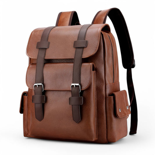Luxe leren rugzak voor werk en reizen – UrbanVibe Voyager - Glamorix