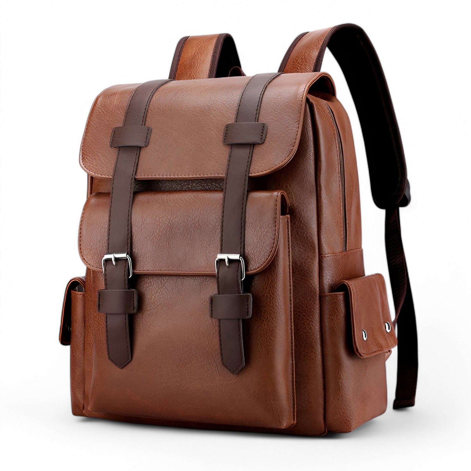 Luxe leren rugzak voor werk en reizen – UrbanVibe Voyager - Glamorix