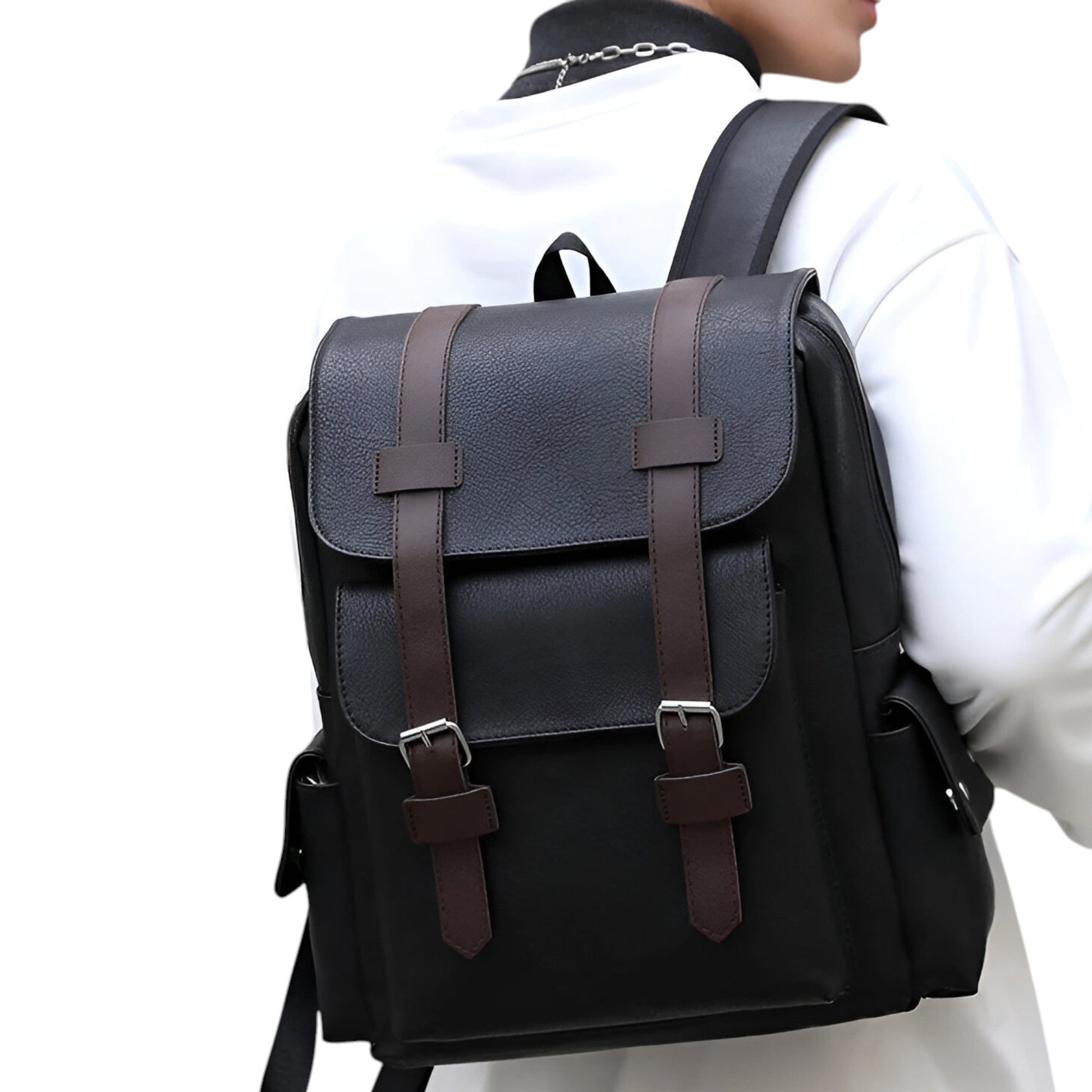 Luxe leren rugzak voor werk en reizen – UrbanVibe Voyager - Glamorix