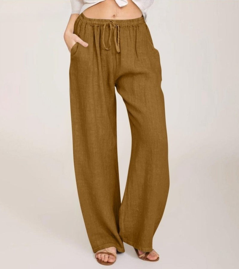 Luchtige damesbroek met hoge taille en rechte pijpen – LIVANA AIRFLOW - Glamorix