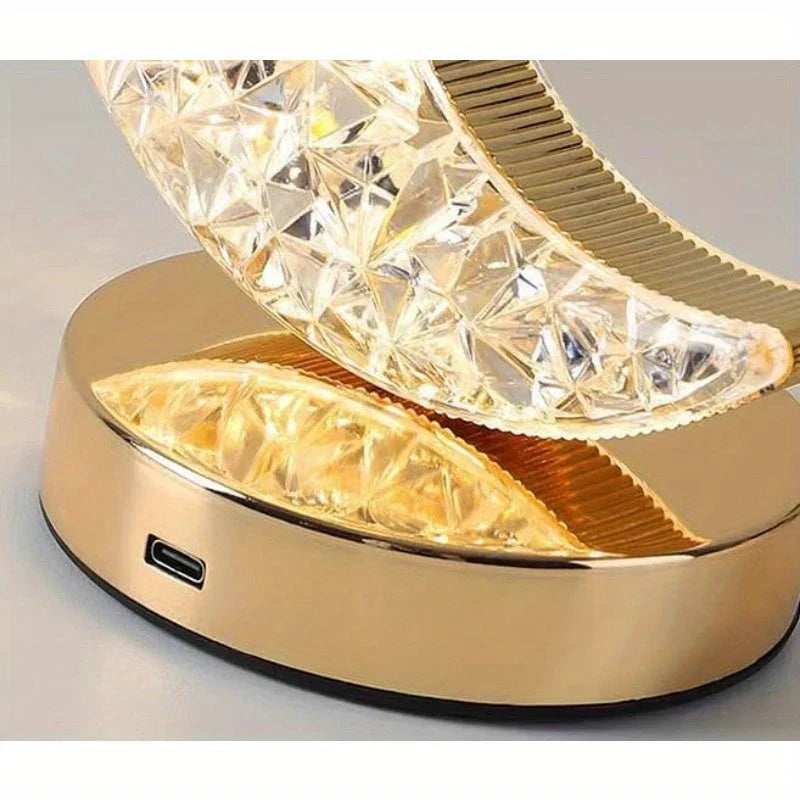 LunaGlow – Magische Kristallen Tafellamp met Dimfunctie