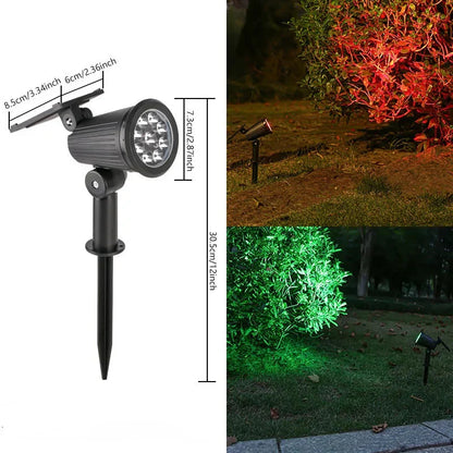 Zon-gevoede LED tuinschijnwerper met 9 kleuren – SOLARLUX GARDEN SPOT - Glamorix