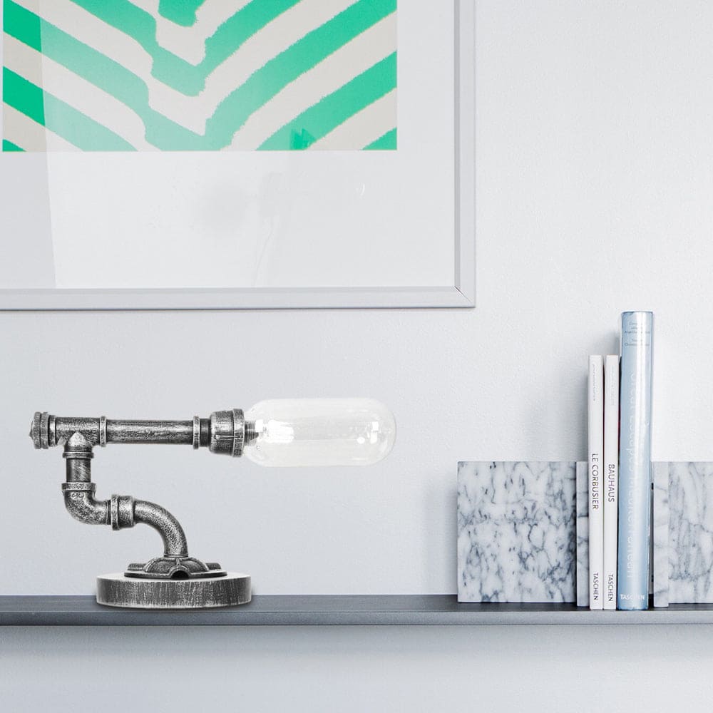 AMBERGLOW - Heldere glazen tafellamp in kapstijl