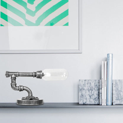 AMBERGLOW - Heldere glazen tafellamp in kapstijl