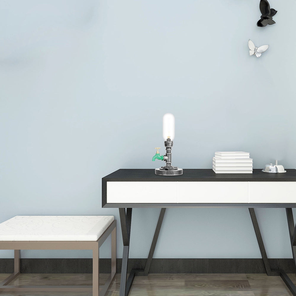 AMBERGLOW - Heldere glazen tafellamp in kapstijl