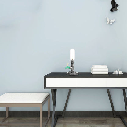 AMBERGLOW - Heldere glazen tafellamp in kapstijl