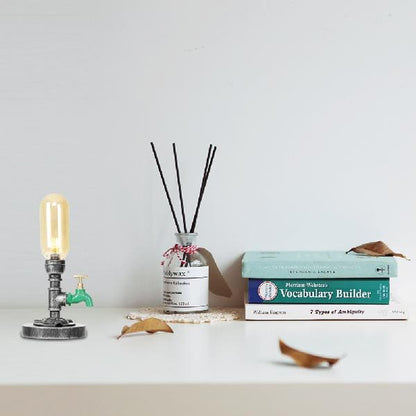 AMBERGLOW - Heldere glazen tafellamp in kapstijl