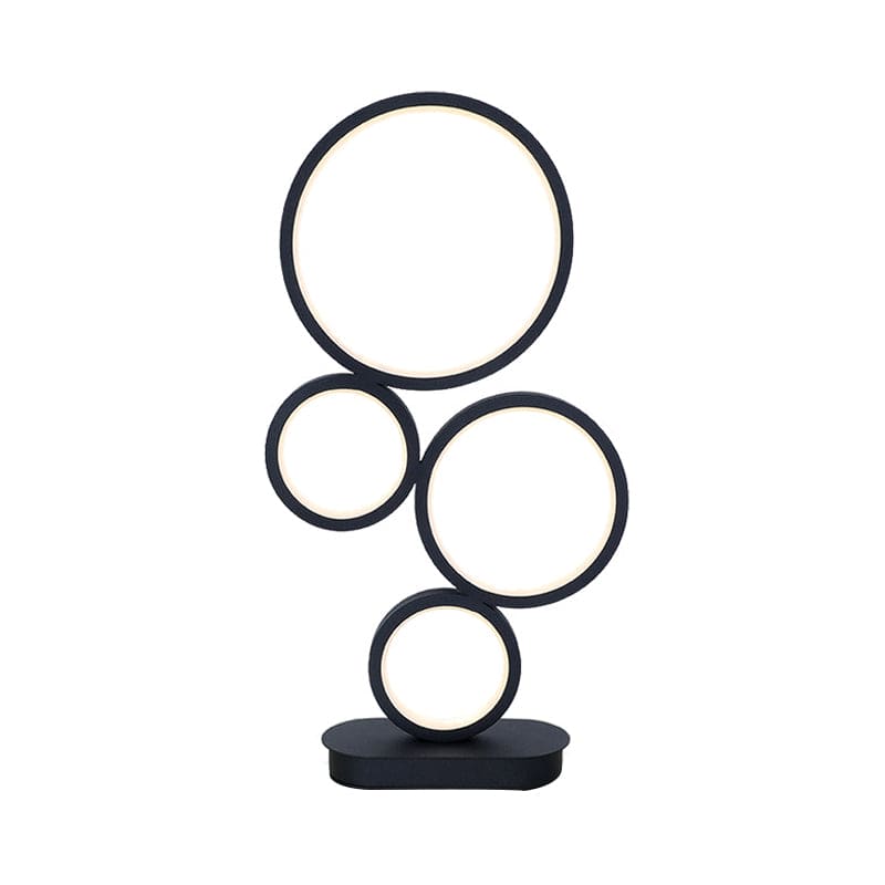 NINALUX - Eenvoudige tafellamp met gestapelde cirkelvormige voet