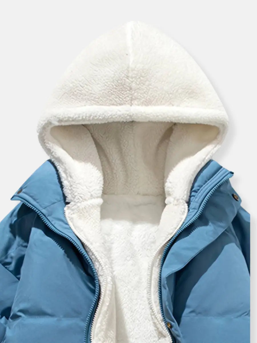 Dames winterjas met gewatteerde voering en hoge kraag, warme isolatie en moderne ritssluiting voor dames – VESTO - Glamorix