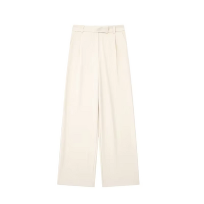 LIV - Elegante broek met ritssluiting aan de voorkant in beige