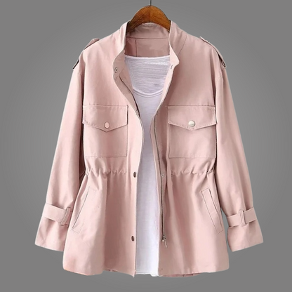 Lichte dames overjas met ceintuur en elegante snit – BellaVélo - Glamorix