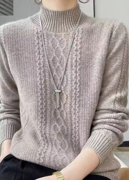 PATCHWARM - Gezellige Patchwork Pullover met Hoge Kraag