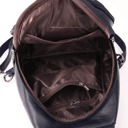 Elegante leren damesrugzak met minimalistisch design en slimme indeling – MAELYA LuxePack - Glamorix