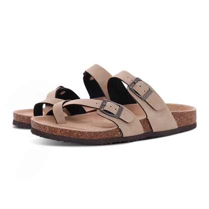 Orthopedische dames sandalen met open teen en dubbele gesp – SorellaForm - Glamorix