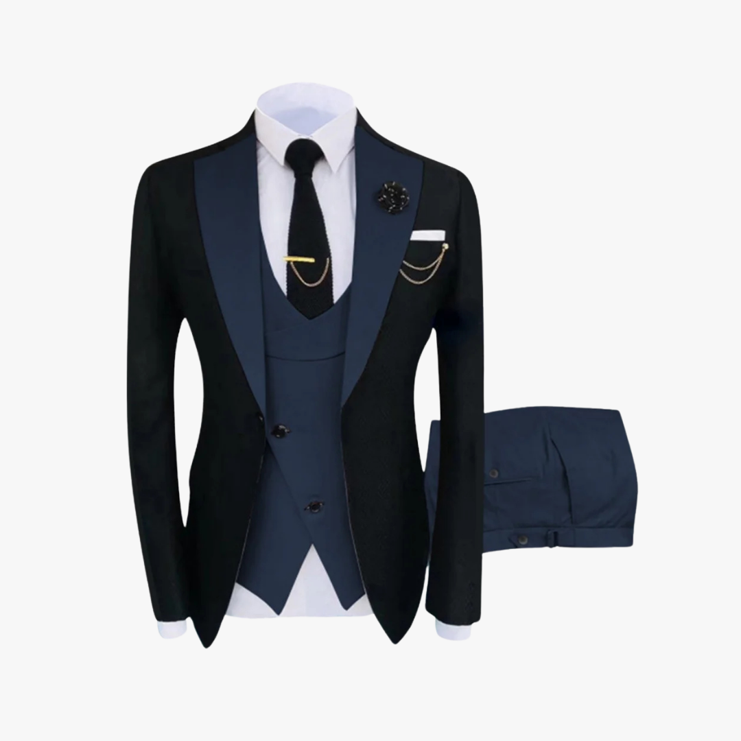 Slim-Fit Smokingpak Voor Heren Met Klassieke Stijl – SEAMUS - Glamorix
