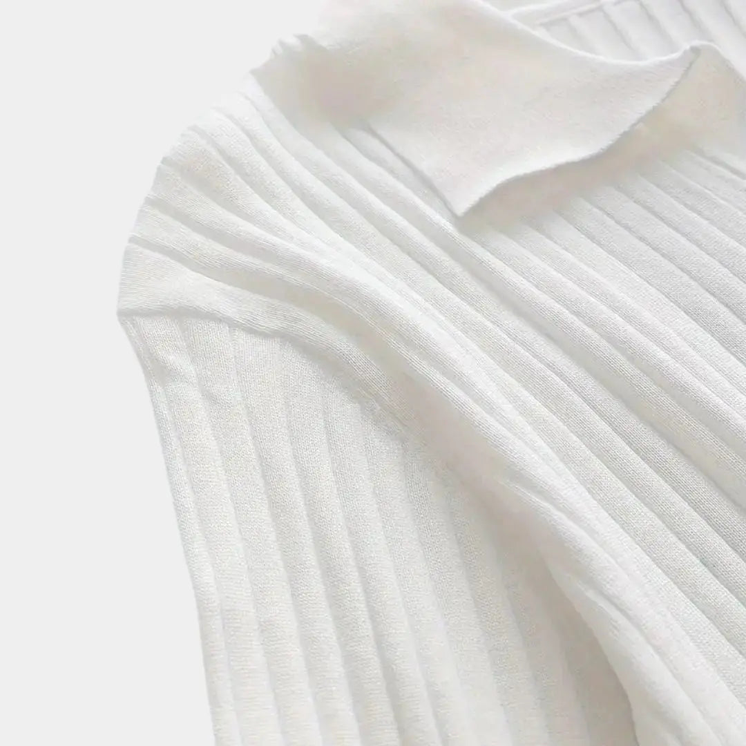 CAIN – Gebreide polo met lange mouwen voor heren