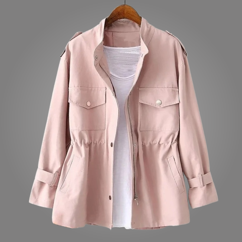 Lichte dames overjas met ceintuur en elegante snit – BellaVélo - Glamorix