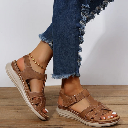 Orthopedische suède sandalen voor dames – ArvellaSuède - Glamorix