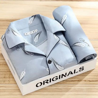 Marcos | Pyjama set met overhemd en knoopsluiting - Glamorix