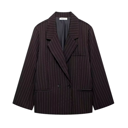 LYRA - Chique oversized blazer met stijlvolle strepen