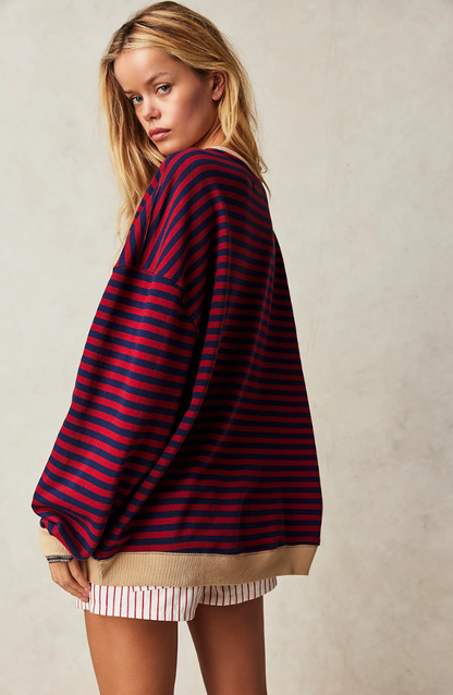 SOFIA - Gestreepte oversized trui voor dames