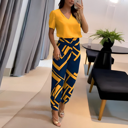 LIVIA – Modieuze tweedelige dames set met stijlvolle flair