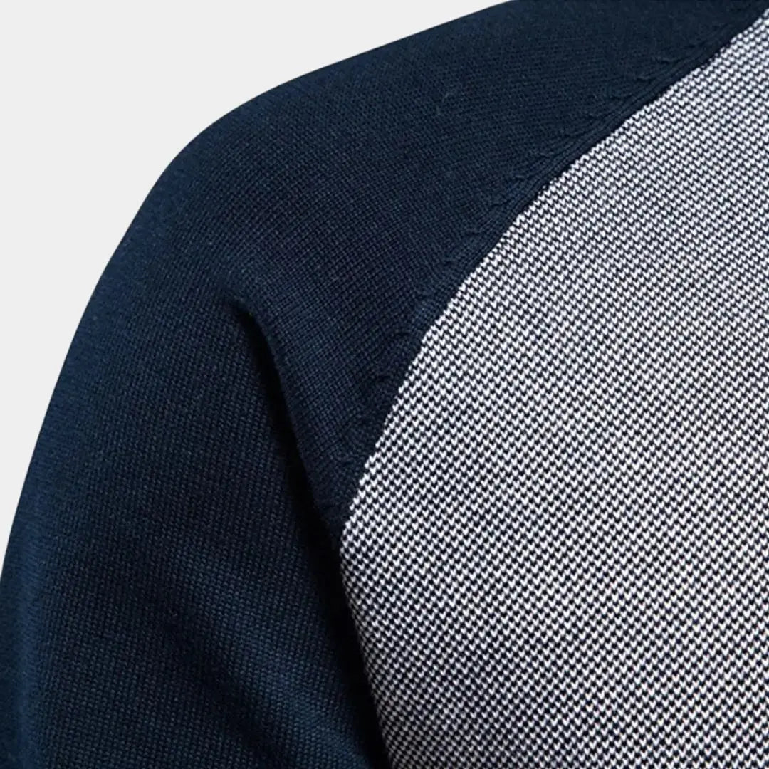 Herentrainingsjack met colourblock en ritssluiting – ZAYNOR - Glamorix