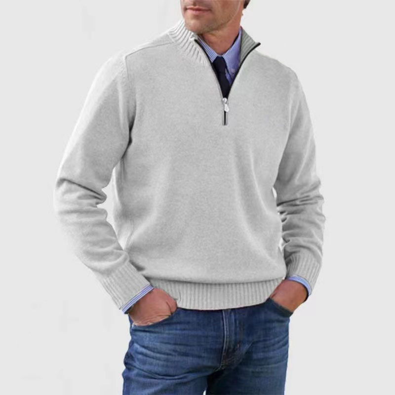 RYAN - Nonchalante herensweater met halve rits