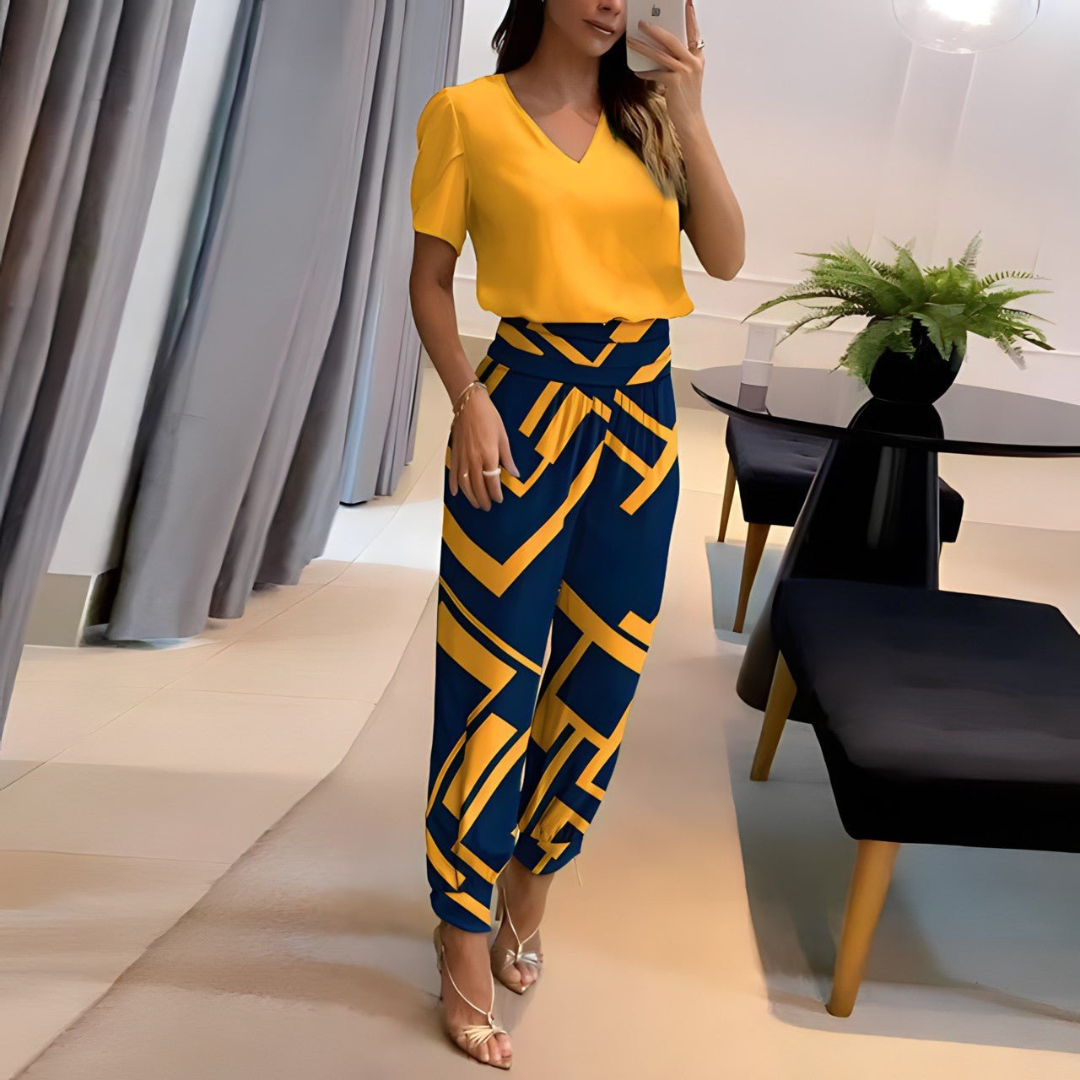 LIVIA – Modieuze tweedelige dames set met stijlvolle flair