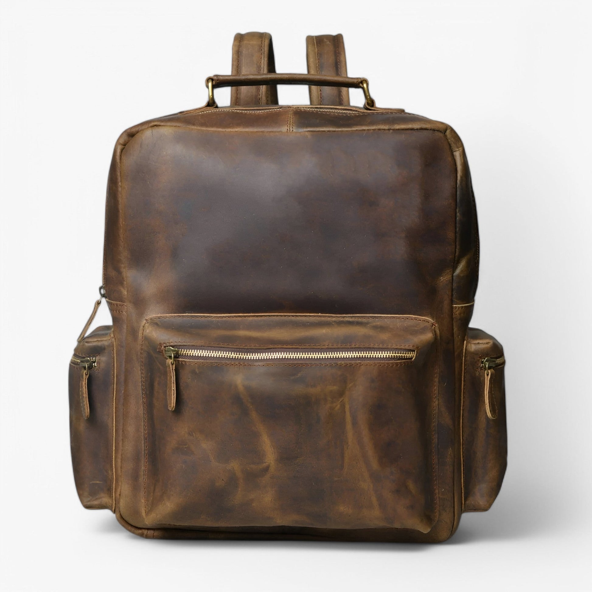 Stoere rugzak van buffelleer voor werk en avontuur – RawEdge Nomad - Glamorix
