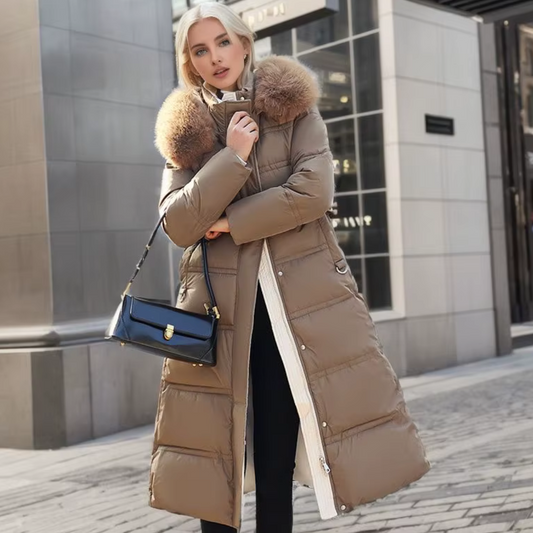 VALENTINA - Luxe pufferjas met bontkraag voor dames