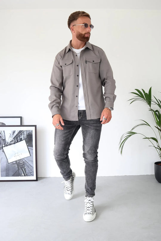 RILEY - Button-up denim overhemdjack voor een stoere look