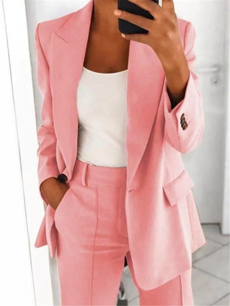 MILLY – Dames pak met blazer en pantalon voor een krachtige look - Glamorix
