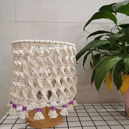 LIGHTWEAVE - Gevlochten touw nachtlamp met rustieke charme