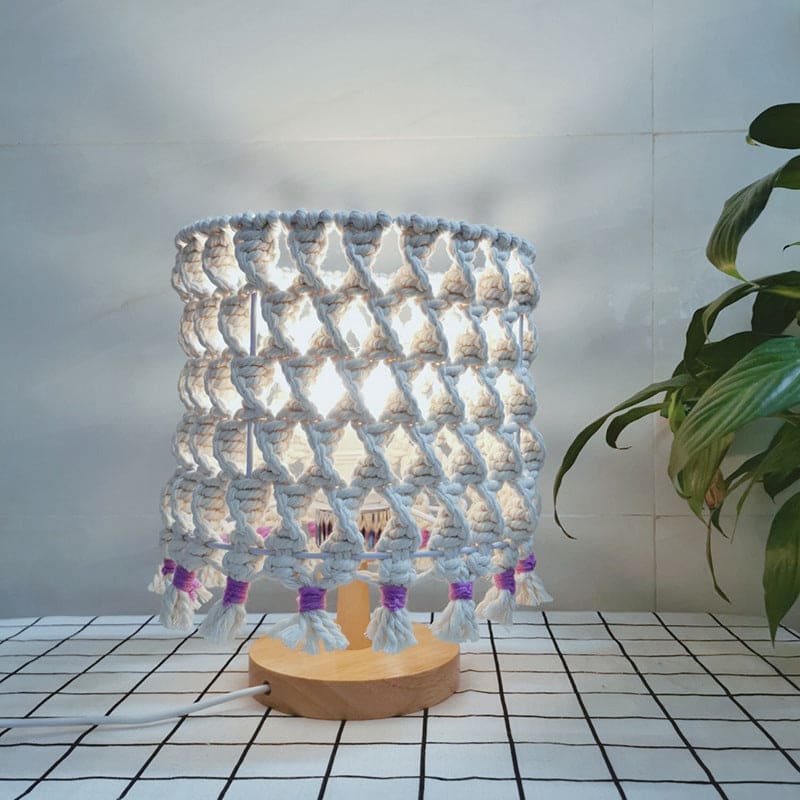 LIGHTWEAVE - Gevlochten touw nachtlamp met rustieke charme