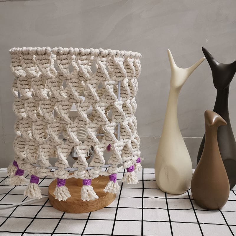 LIGHTWEAVE - Gevlochten touw nachtlamp met rustieke charme