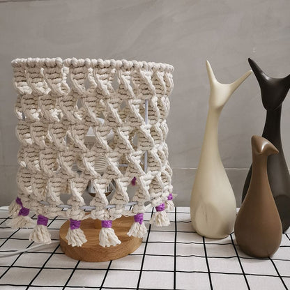 LIGHTWEAVE - Gevlochten touw nachtlamp met rustieke charme