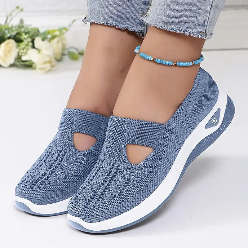 Serilda - Luchtige slip-on sneakers met sleehak voor dames - Glamorix