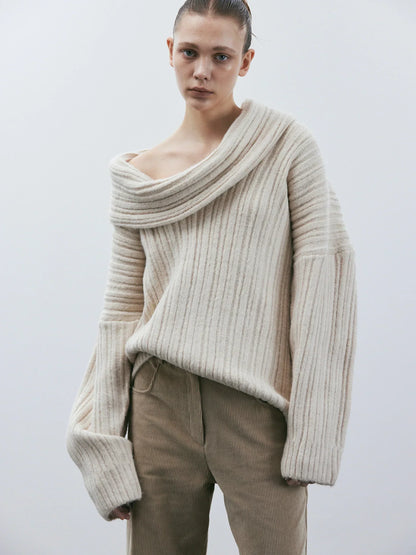 SOPHIA - Gebreide off-shoulder trui voor dames