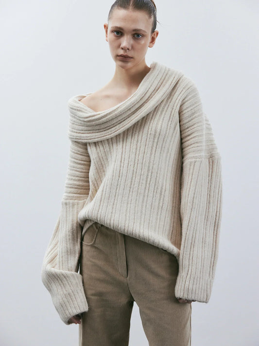 SOPHIA - Gebreide off-shoulder trui voor dames