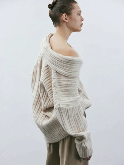 SOPHIA - Gebreide off-shoulder trui voor dames