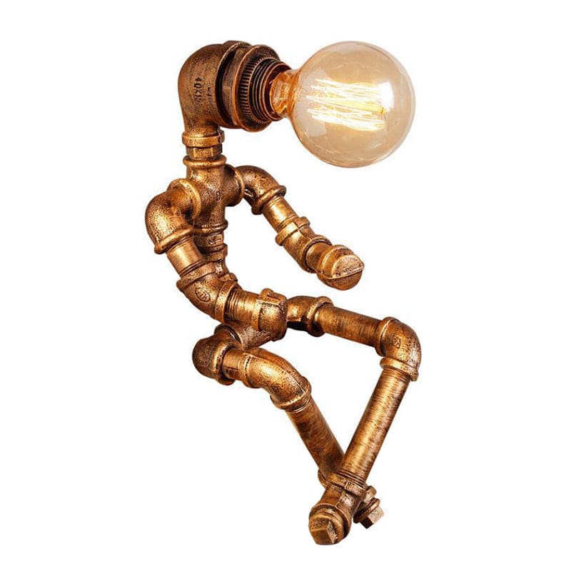 METABOT - Stoere robotlamp van ijzer met industrieel design