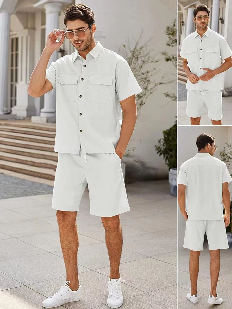 Stijlvolle tweedelige zomer set voor heren – ValnorSet - Glamorix